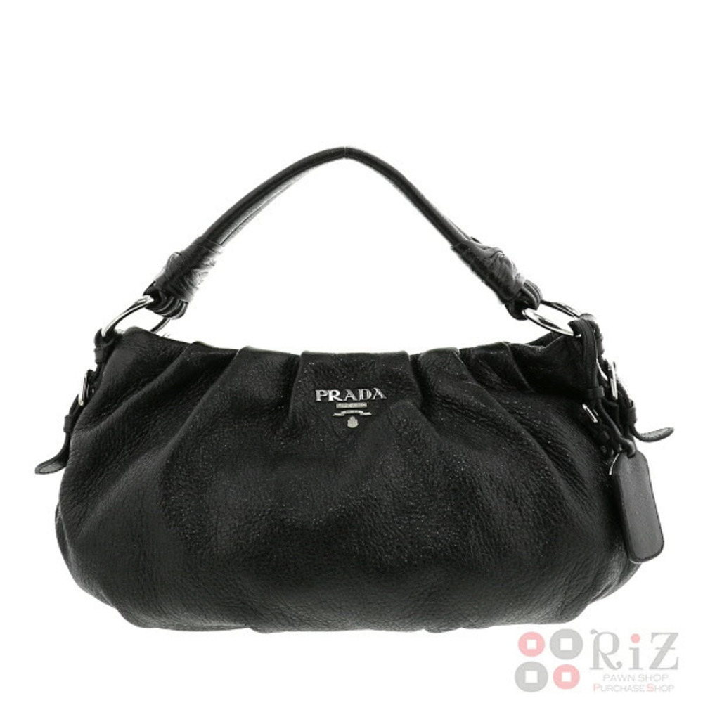 PRADA Hobo Bag Messenger Black